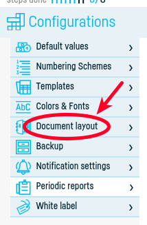 Documents footer - step 2