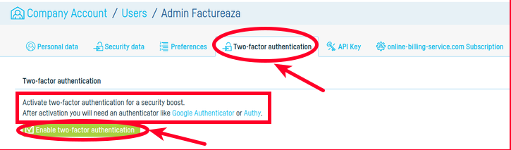 Two-Factor Authentication - step 2