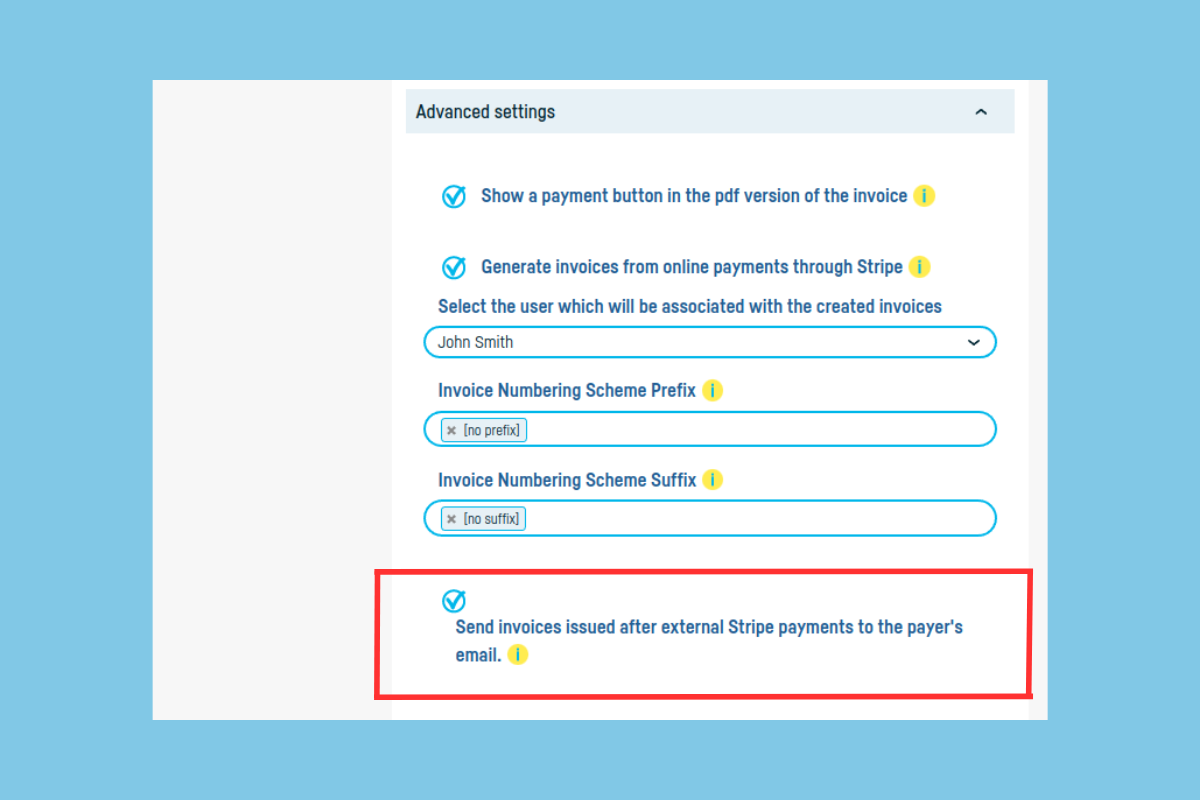 Automatically generate and send invoices from Stripe - step 5