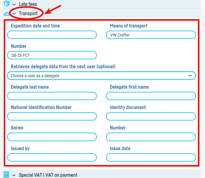 How do I add shipping invoice data? - step 1