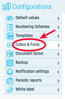 How do I change the appearance of an invoice? - step 2