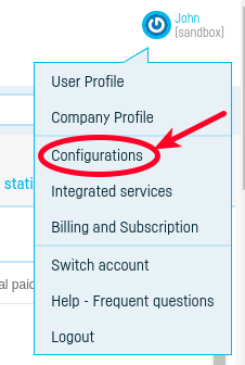 How do I change the invoice template? - step 1