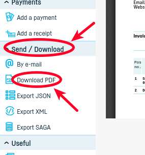 How do I send an invoice by e-mail? - step 5