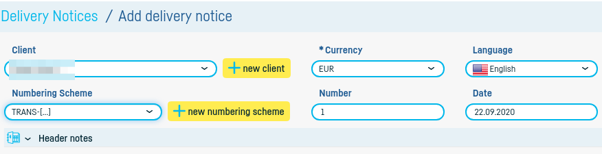 How do I generate an invoice from a notice? - step 2