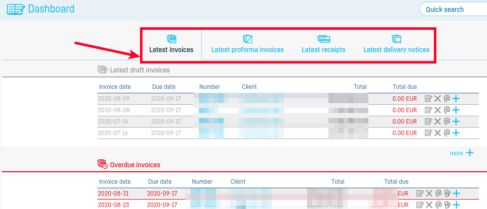 User interface layout setting - step 3