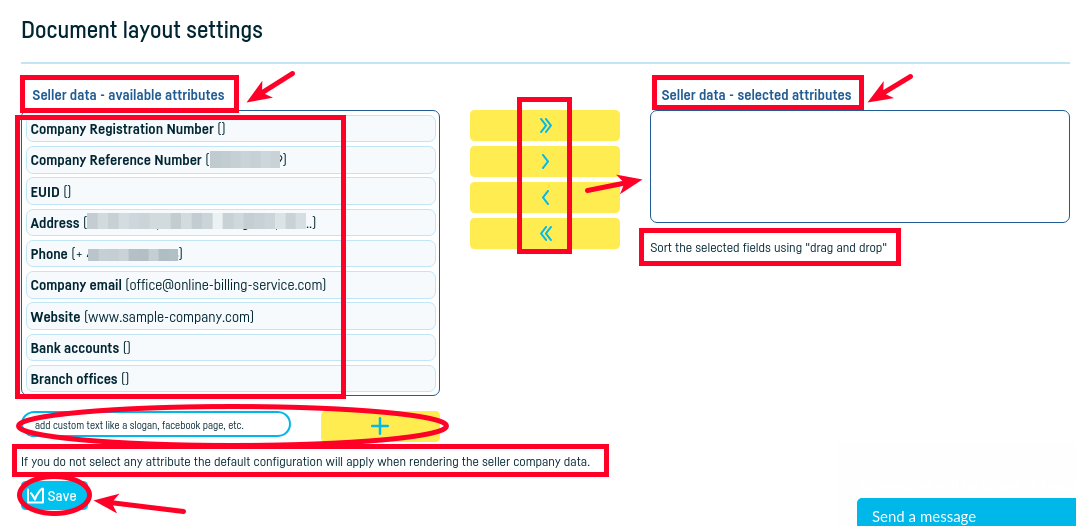 Document layout settings - step 3