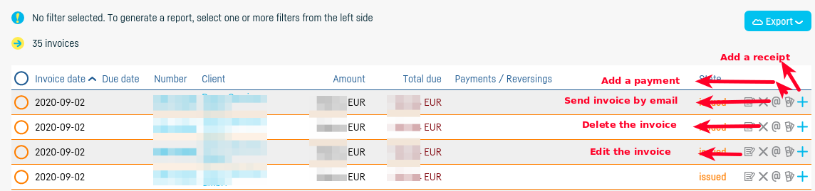 What are the invoice states? - step 2