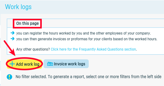 Work Logs explained - step 2