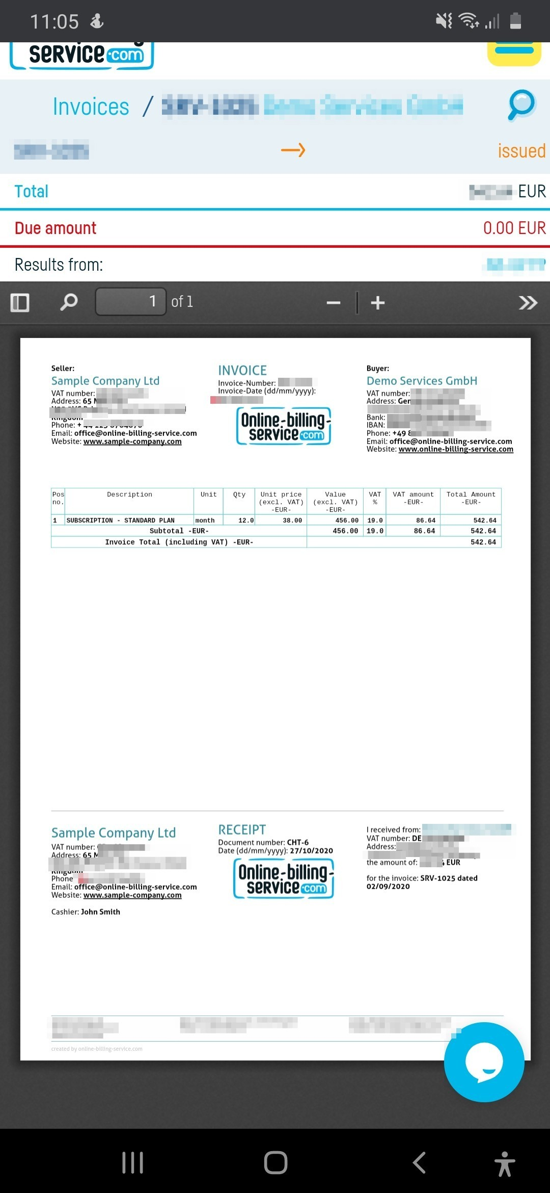 Invoice and receipt on the same sheet? - step 5