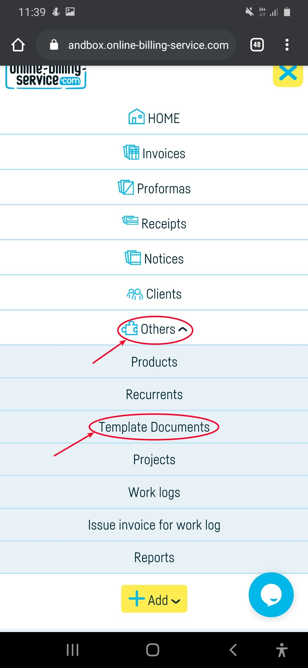 Generate a document from a standard document template - step 1