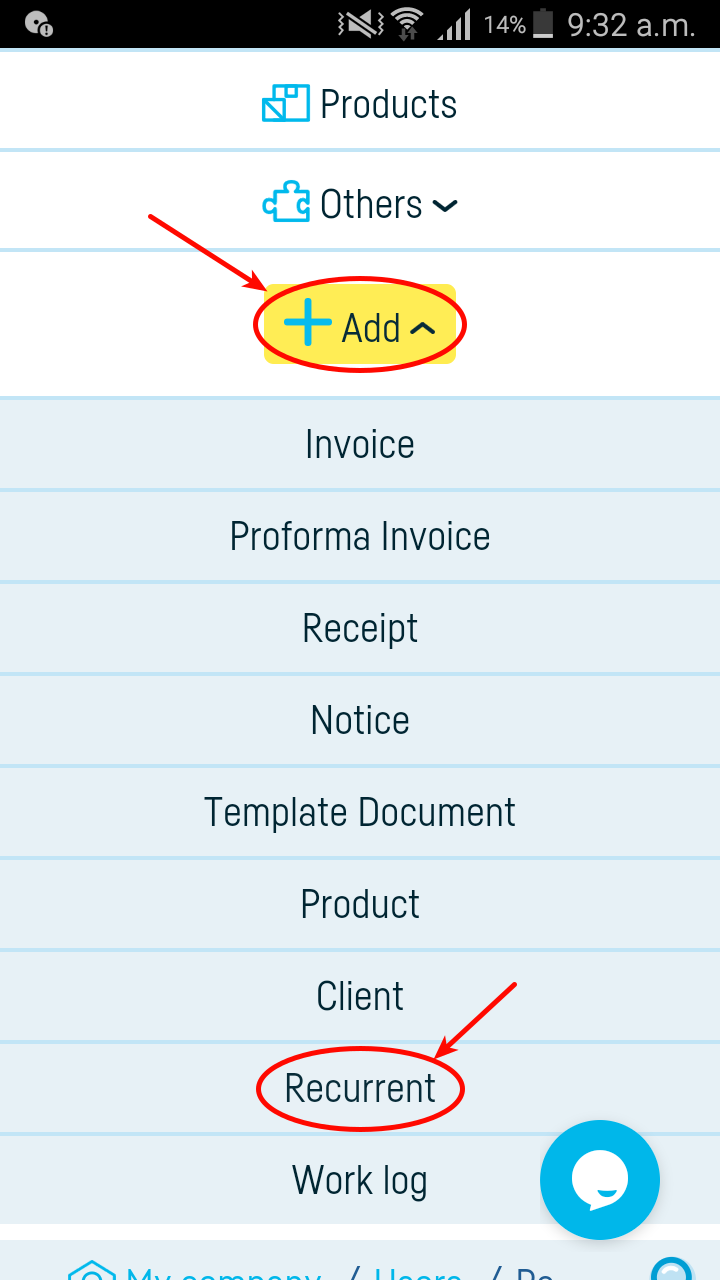 Recurrents that automatically issue invoices - step 1