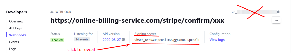 Integrating Stripe service - step 4