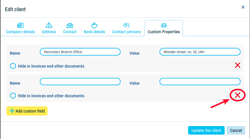 Custom properties - step 5