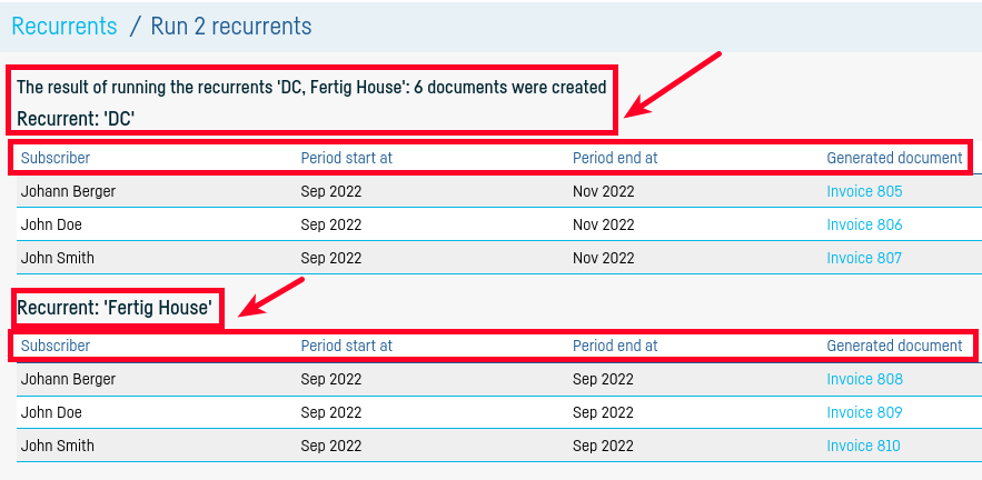 Multiple recurrents running - step 4