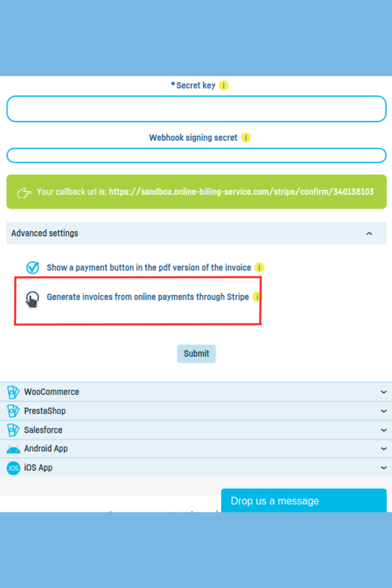 Automatically generate and send invoices from Stripe - step 4