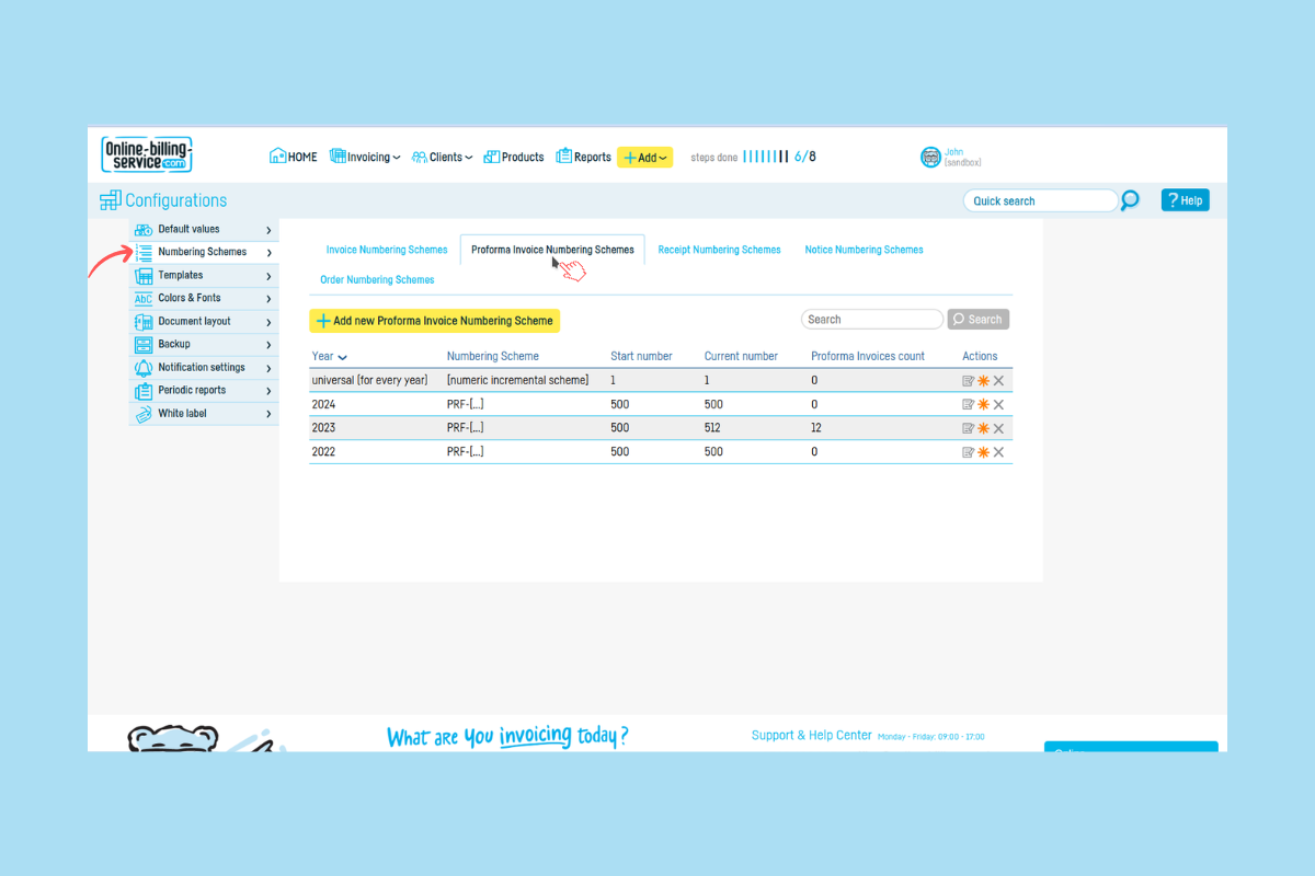 Automatically generate invoice from proforma payment - step 1