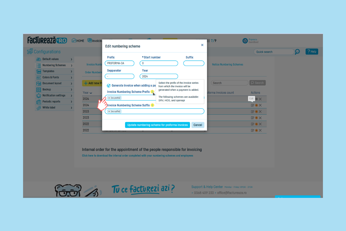 Automatically generate invoice from proforma payment - step 4