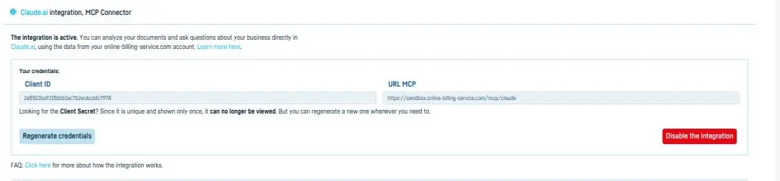 How to connect Claude.ai to online-billing-service.com - step 8