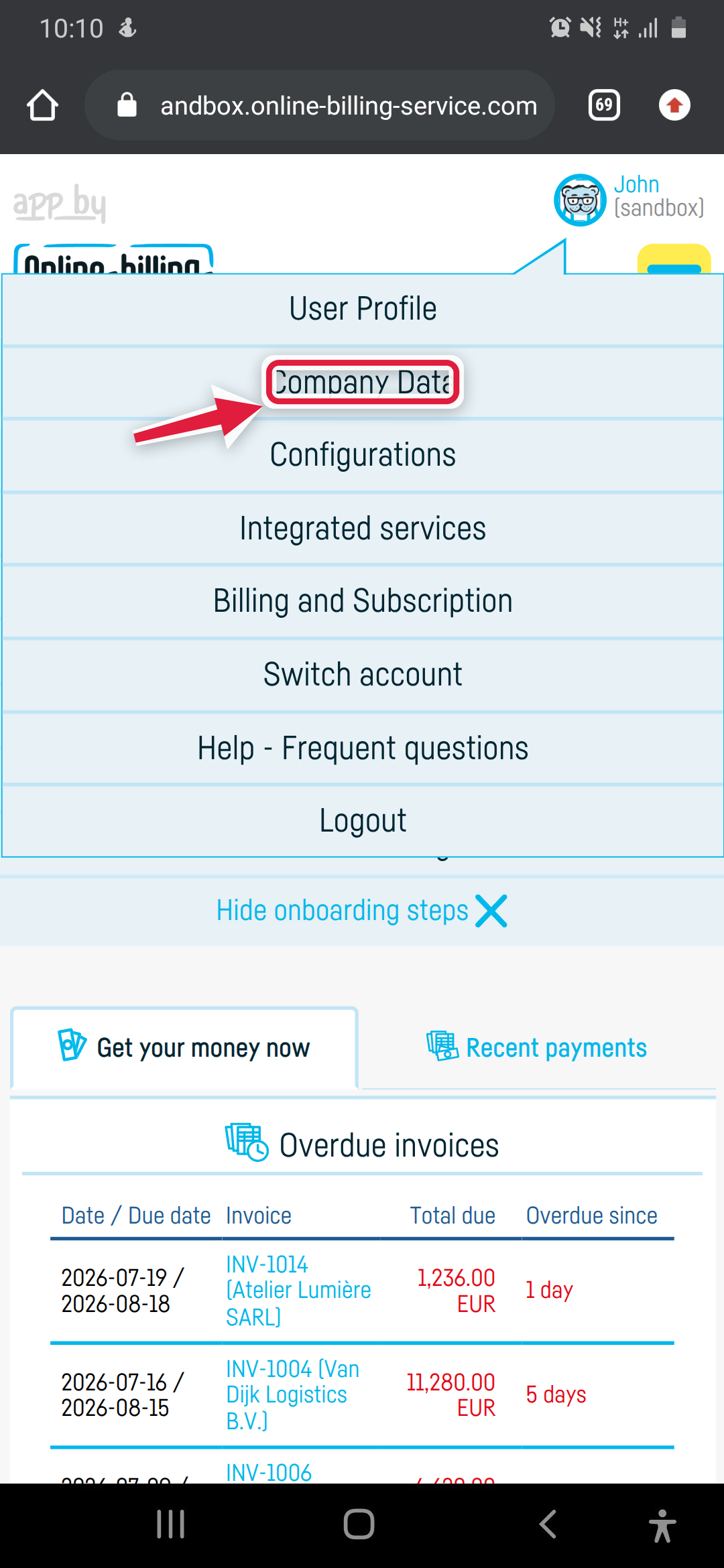 How do I issue VAT invoices? - step 1